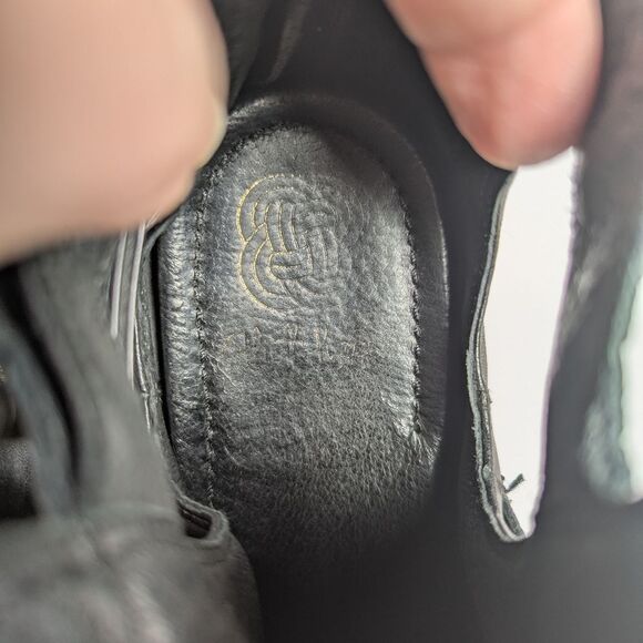 Elliot Lucca Raffaela Black & Gold Leather Cutout Ankle Boots Womens 7 - Picture 7 of 7